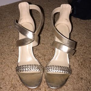 Marc Fisher Gold Heels
